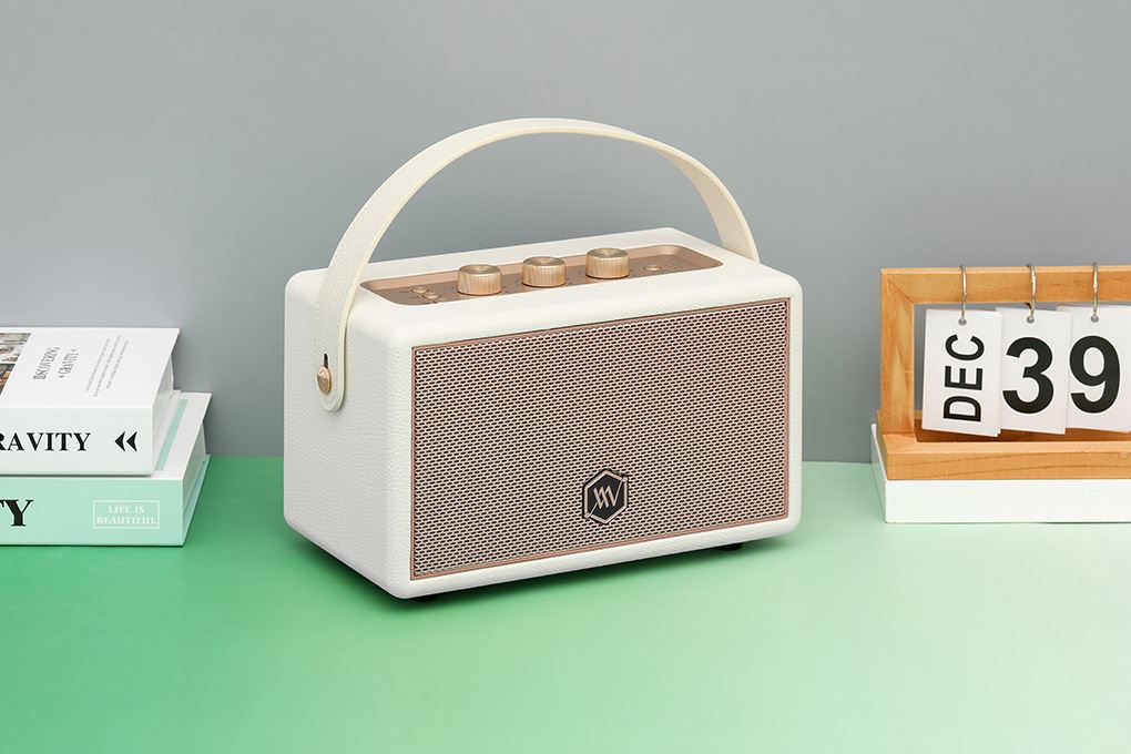 Loa Bluetooth Alpha Works AW-W89 Màu Trắng - Hồng
