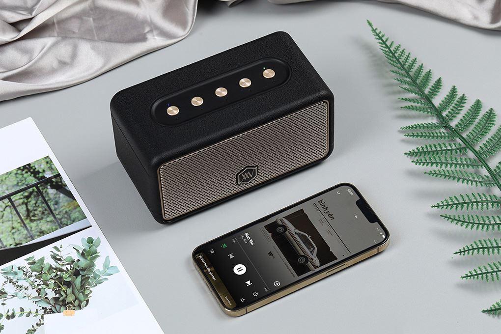 Loa Bluetooth Alpha Works AW-W39 Màu Đen - Vàng