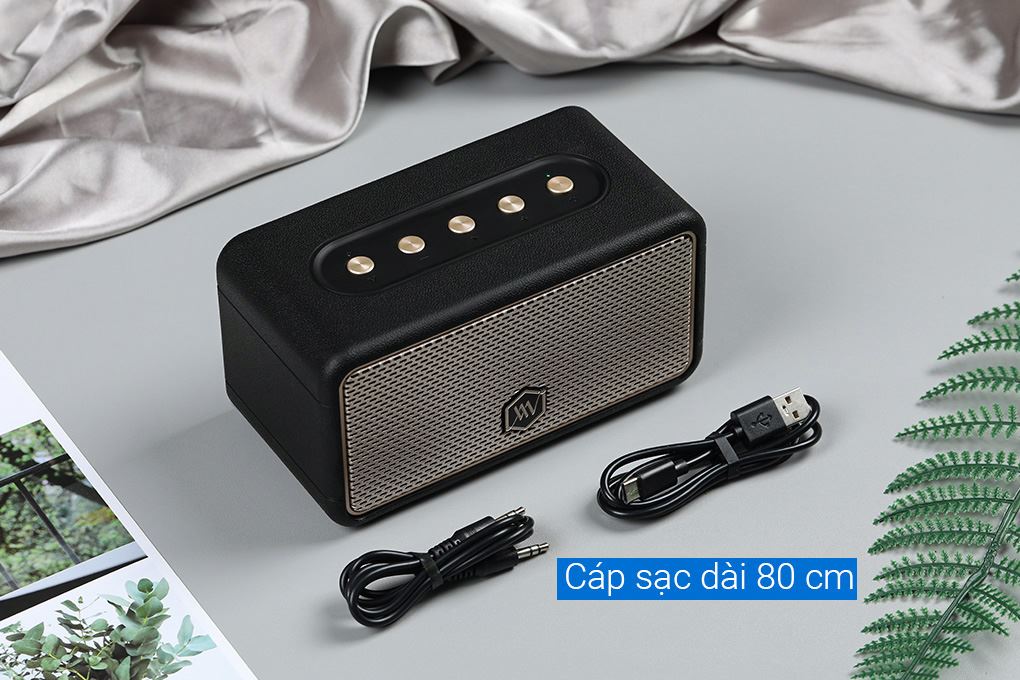 Loa Bluetooth Alpha Works AW-W39 Màu Đen - Vàng