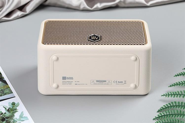 Loa Bluetooth Alpha Works AW-W39 Màu Trắng - Hồng