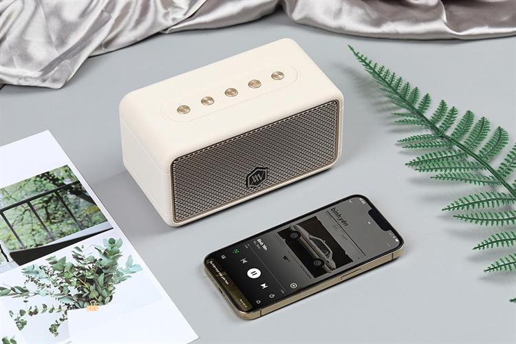 Loa Bluetooth Alpha Works AW-W39 Màu Trắng - Hồng