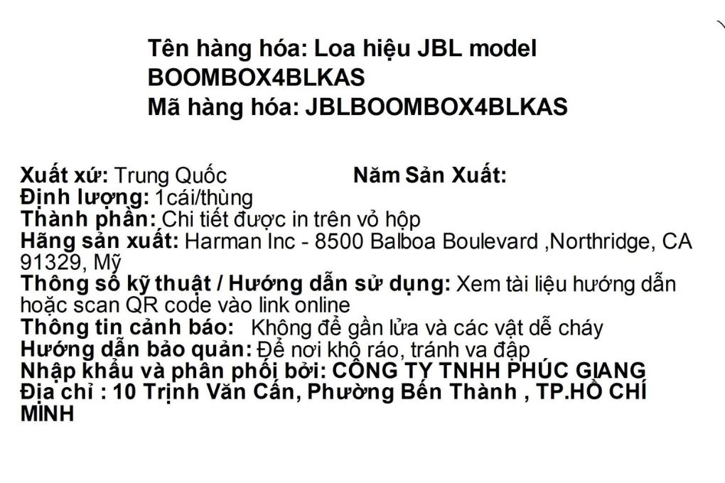 Loa Bluetooth JBL Boombox 4 Màu Đen