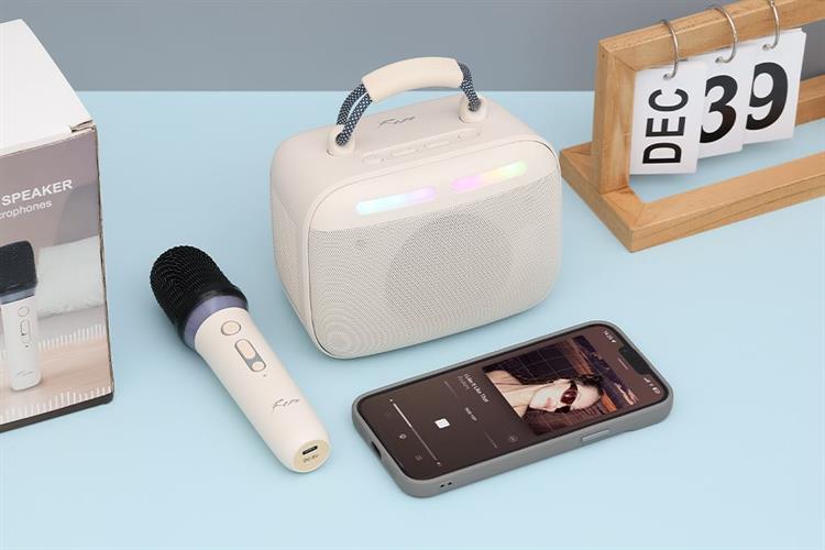 Loa Bluetooth Rezo K3 1 Mic Màu Màu be