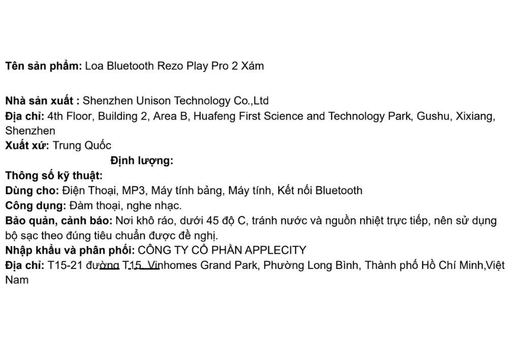 Loa Bluetooth Rezo Play Pro 2 - 18