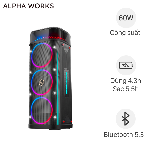 Loa Bluetooth Alpha Works AW-GENBEAT 100