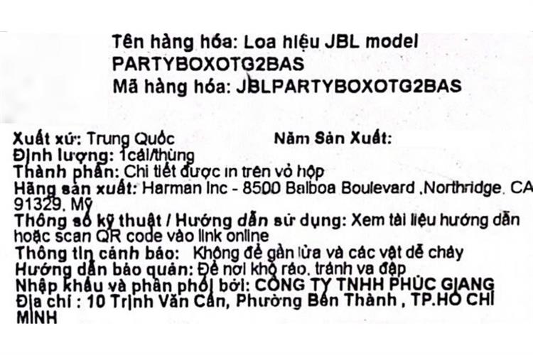 Loa Bluetooth JBL Partybox On The Go 2 Màu Đen