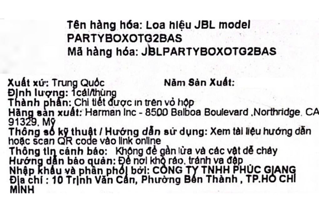 Loa Bluetooth JBL Partybox On The Go 2 Màu Đen