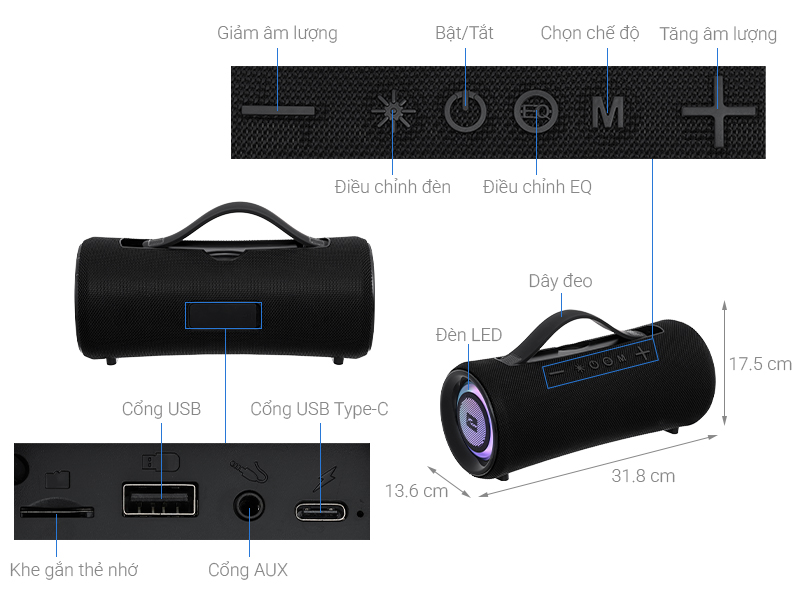 Loa Bluetooth Rezo BoomBass