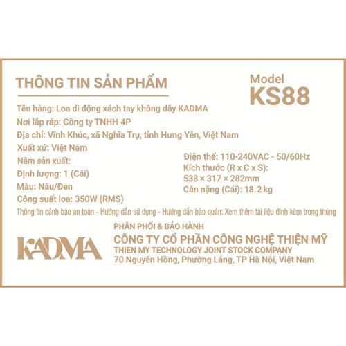 Loa Bluetooth KADMA KS88 - Nâu