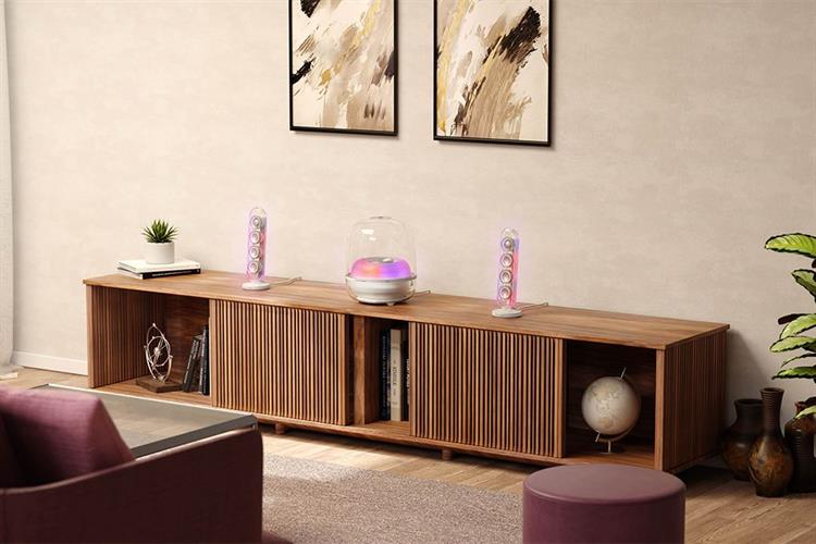 Loa Bluetooth Harman Kardon SoundSticks 5 Wifi Màu Trắng - Bạc