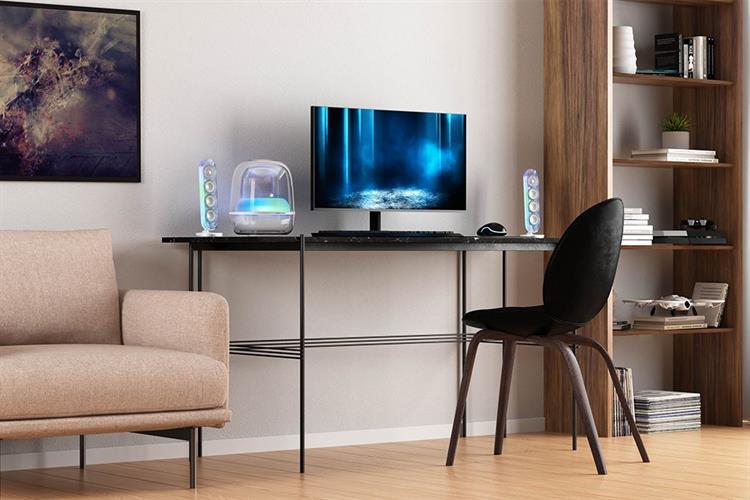 Loa Bluetooth Harman Kardon SoundSticks 5 Wifi Màu Trắng - Bạc