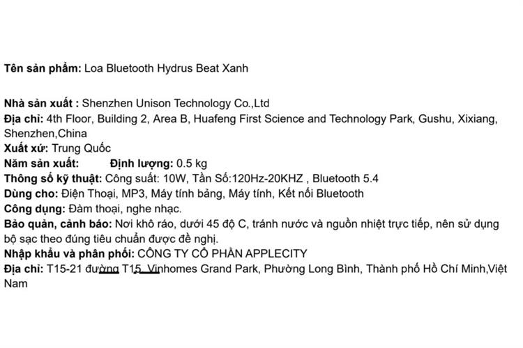 Loa Bluetooth Hydrus Beat Màu Xanh lá