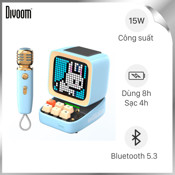 Loa Bluetooth Divoom Ditoo-5M Blue