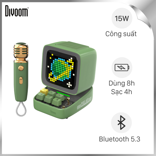 Loa Bluetooth Divoom Ditoo-5M Green