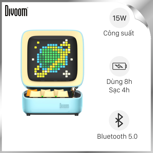 Loa Bluetooth Divoom DitooPro Blue