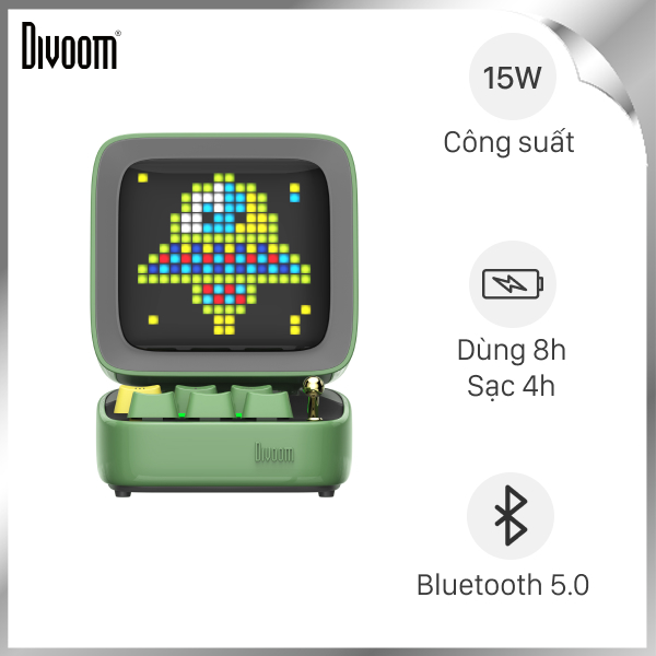 Loa Bluetooth Divoom DitooPro Green
