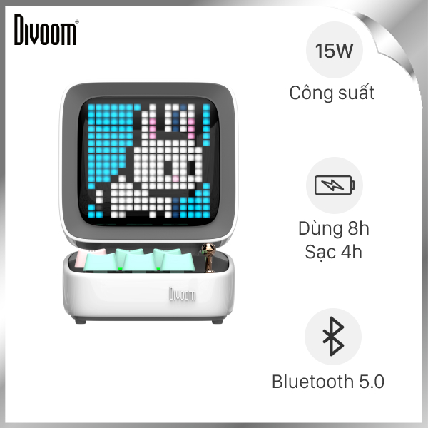 Loa Bluetooth Divoom DitooPro White