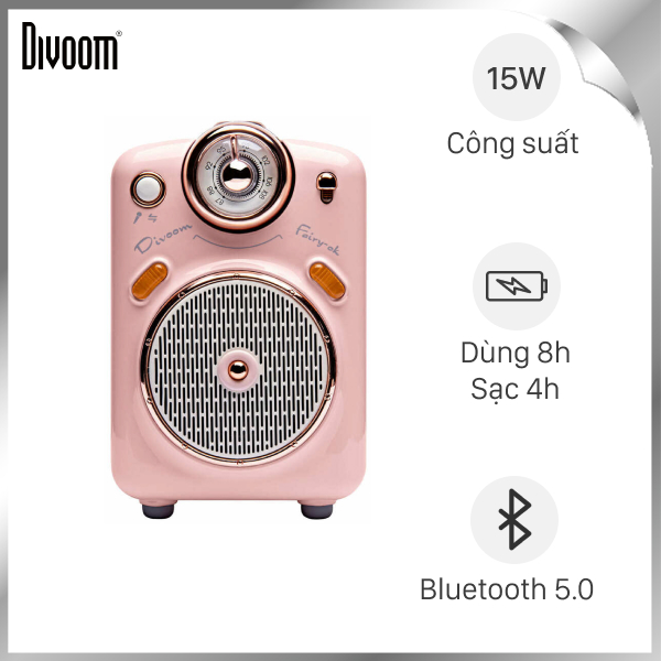 Loa Bluetooth Divoom Fairy-ok Pink