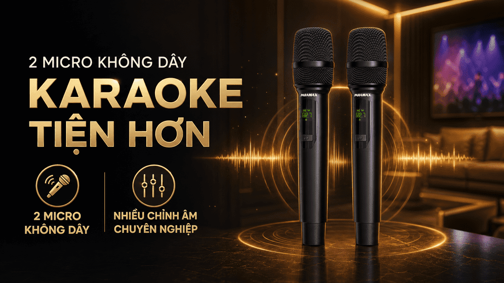 Cặp loa karaoke Paramax Euro 801 Smart 240W Màu Nâu nhạt