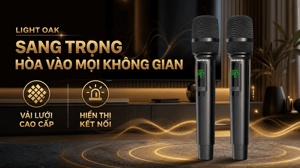 Cặp loa karaoke Paramax Euro 801 Smart 240W Màu Nâu nhạt