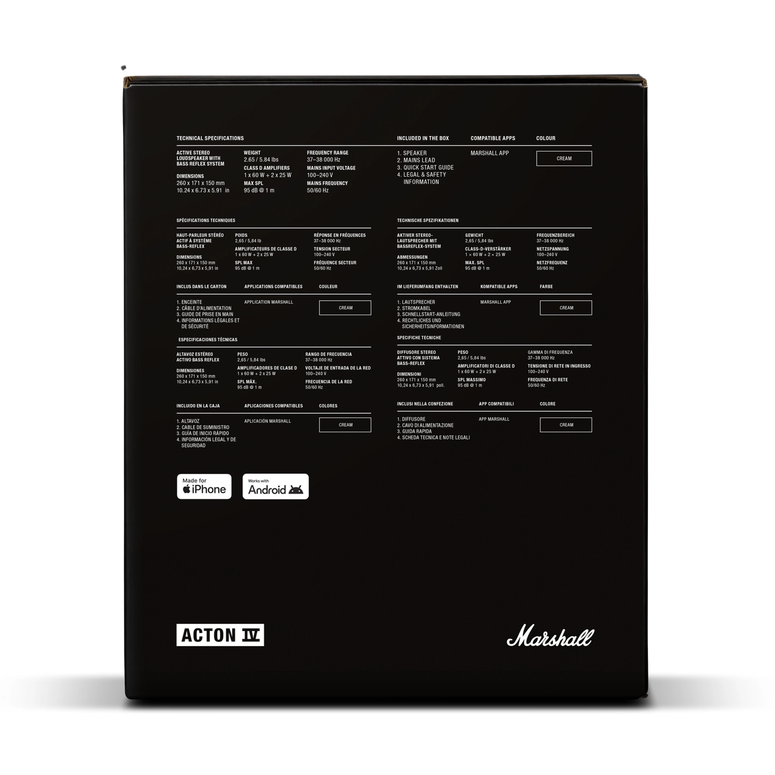 Loa Bluetooth Marshall Acton IV Màu Kem