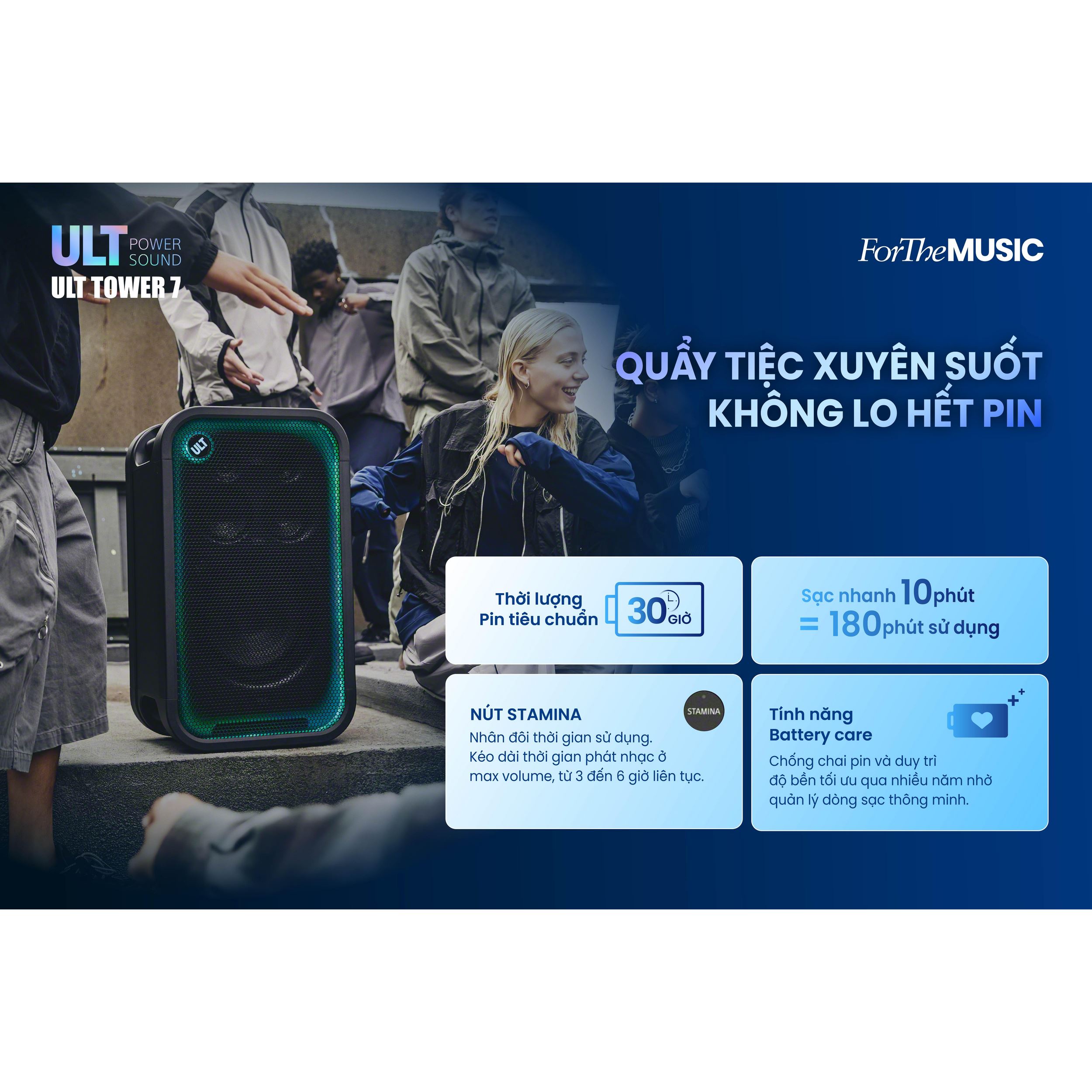 Loa kéo karaoke Bluetooth Sony SRS-ULT700/ZSP6 Màu Đen