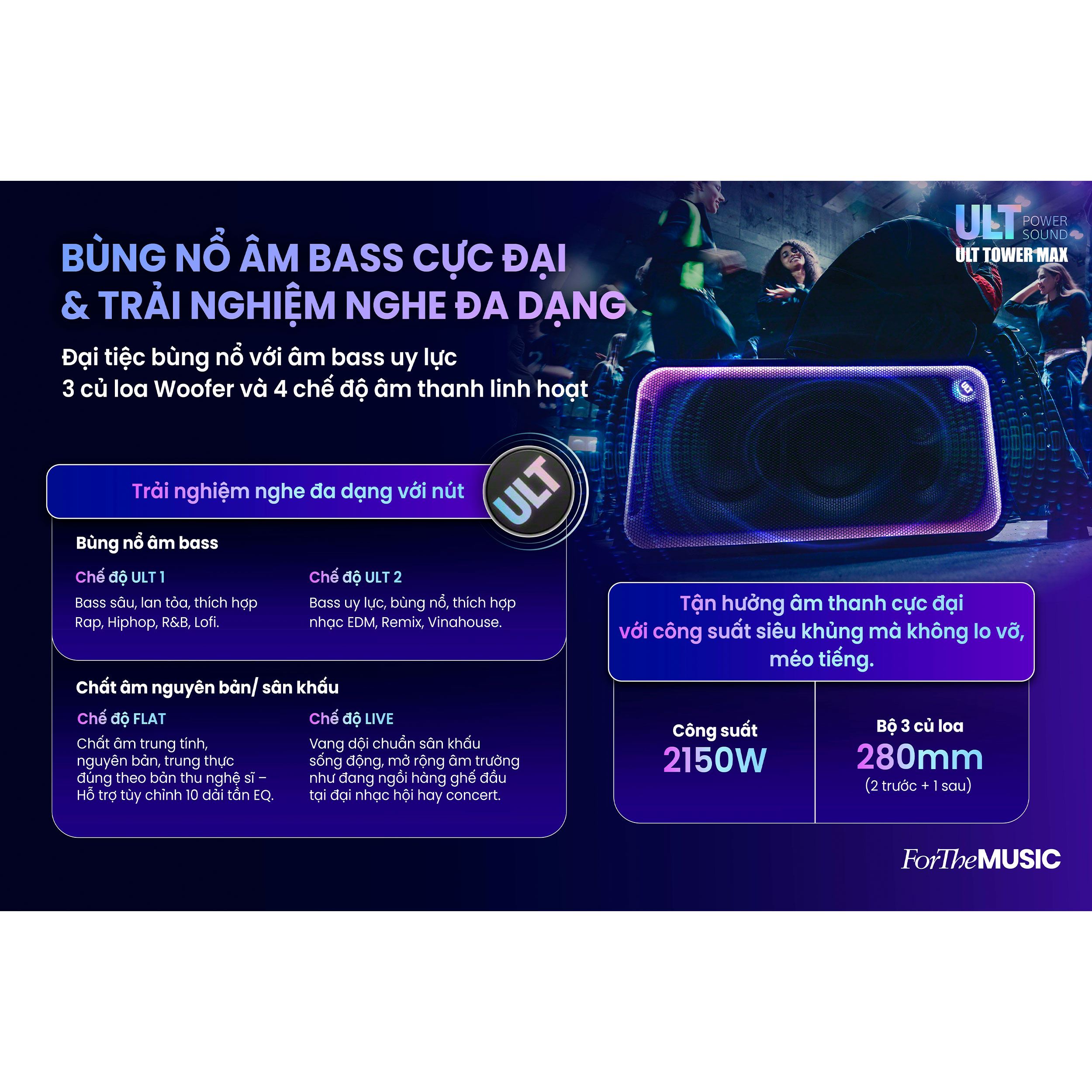 Loa karaoke Bluetooth Sony SRSULT3000/ZSP6 Màu Đen