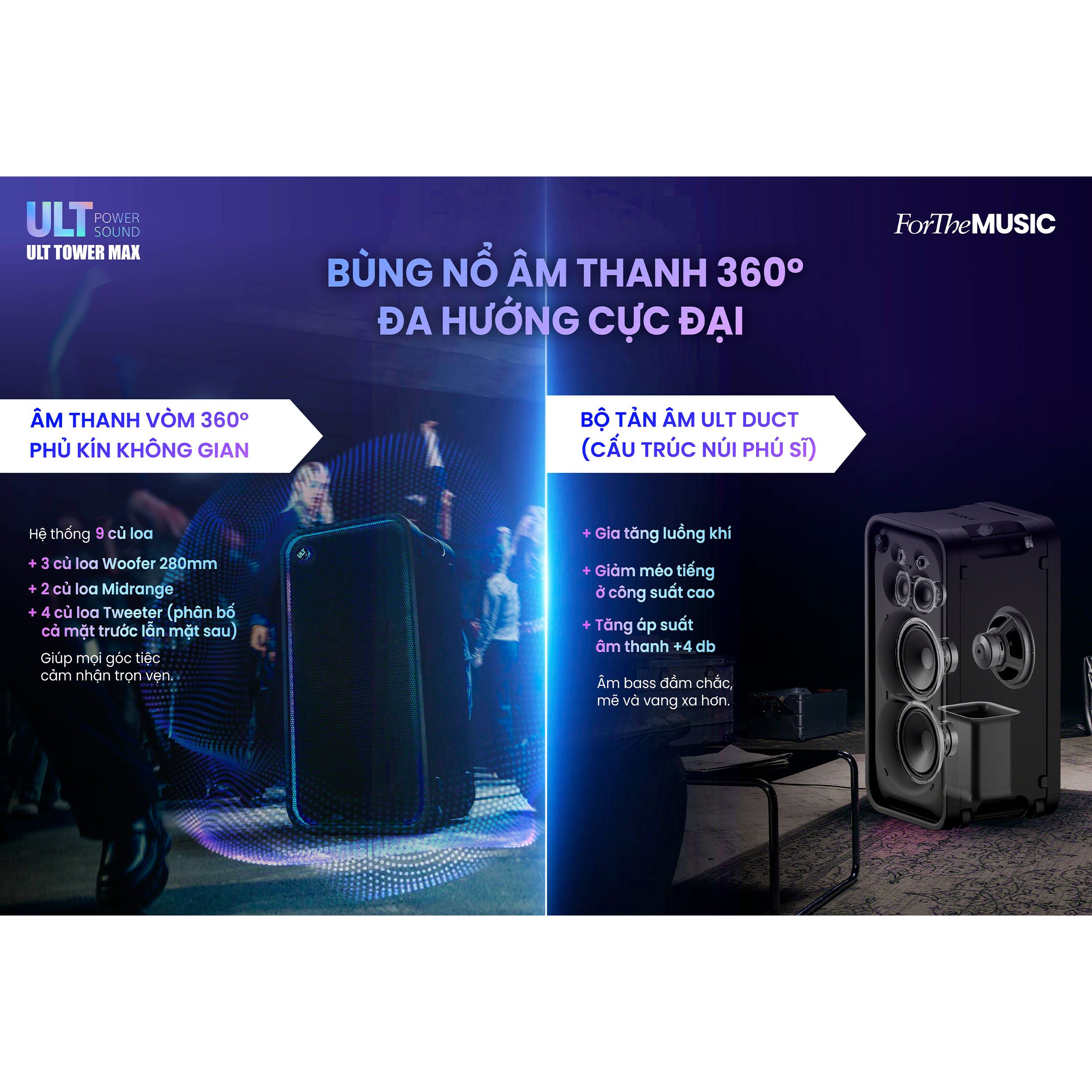 Loa karaoke Bluetooth Sony SRSULT3000/ZSP6 Màu Đen