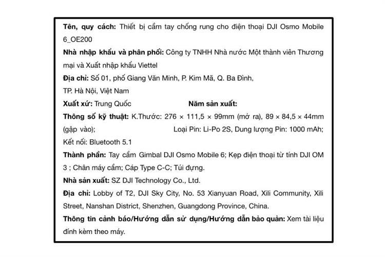 Thiết bị cầm tay chống rung cho điện thoại DJI Osmo Mobile 6_OE200 Màu Xám