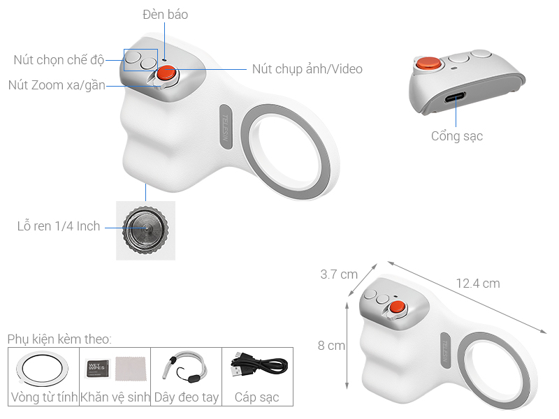Tay cầm chụp ảnh điện thoại Bluetooth Telesin TPMP001-01