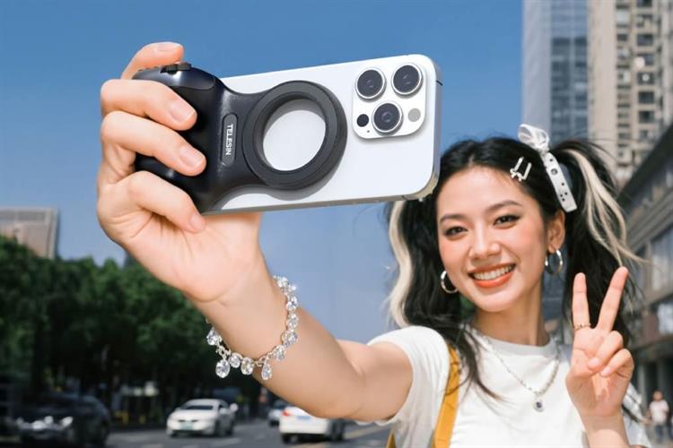 Tay cầm chụp ảnh điện thoại Bluetooth Telesin TPMP001-01 Màu Đen