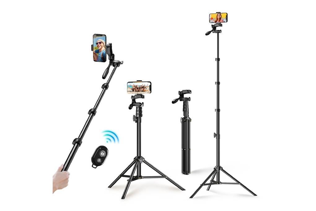Chân máy ảnh Bluetooth Tripod điện thoại thông minh Apexel JJ070 Màu Đen