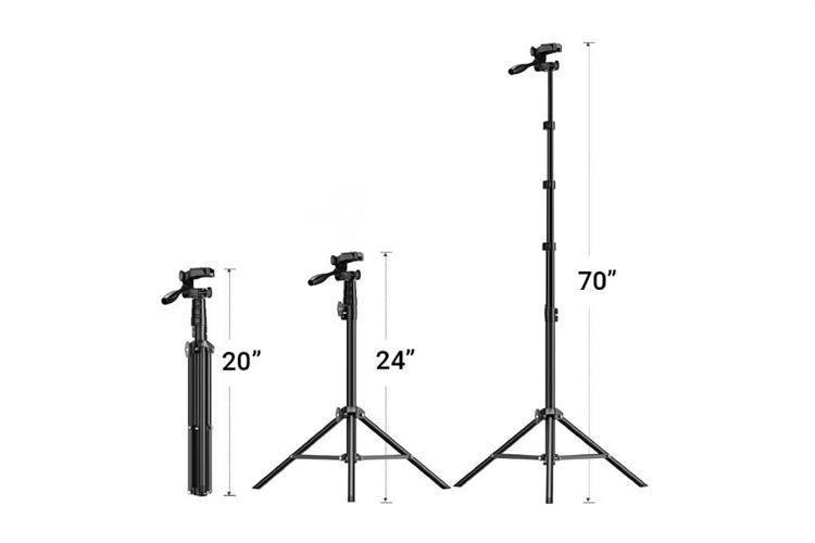 Chân máy ảnh Bluetooth Tripod điện thoại thông minh Apexel JJ070 Màu Đen