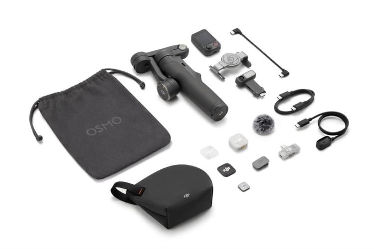 Thiết bị cầm tay chống rung cho điện thoại DJI Osmo Mobile 8P Creator Combo _ DS508&RC508&DA200CRE Màu Đen