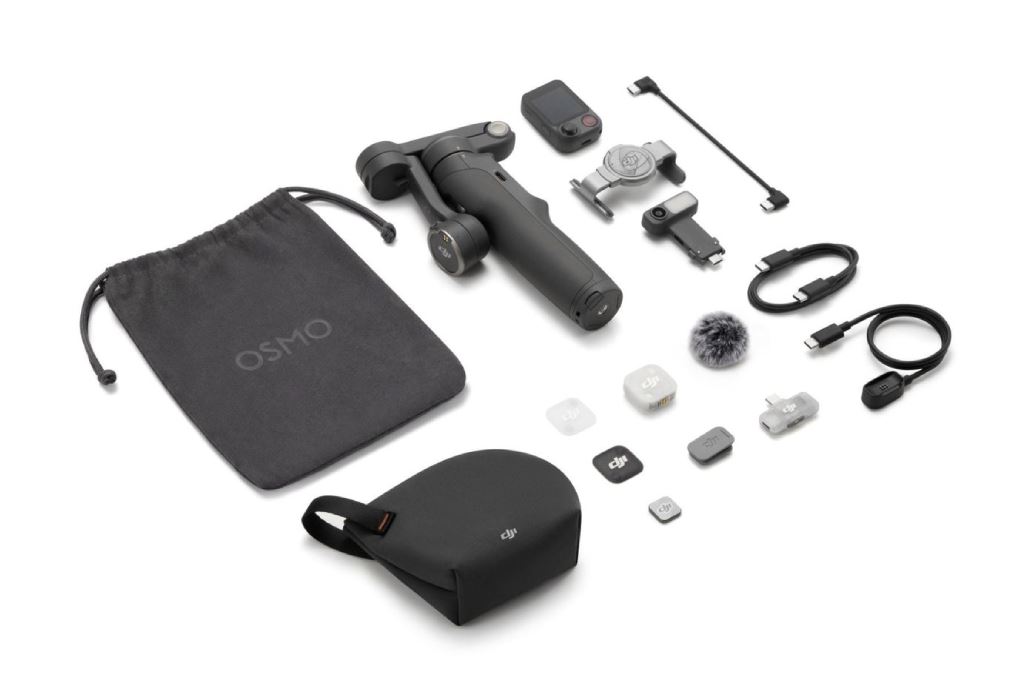 Thiết bị cầm tay chống rung cho điện thoại DJI Osmo Mobile 8P Creator Combo _ DS508&RC508&DA200CRE Màu Đen
