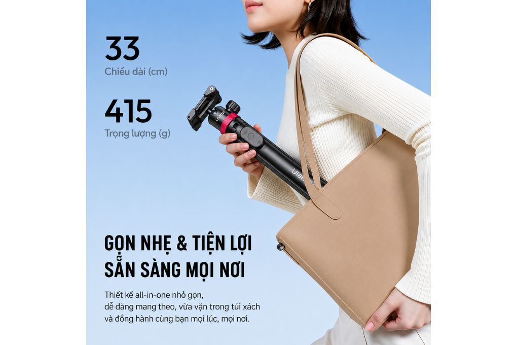 Chân Tripod Kiêm Gậy Selfie 1.5m Ulanzi MT-44B Kèm Remote Bluetooth Màu Đen