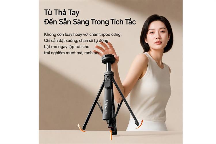 Chân Tripod Kiêm Gậy Selfie Magnetic Tự Bung Chân Nhanh 1.5m Ulanzi MT-85 Kèm Remote Bluetooth Màu Đen