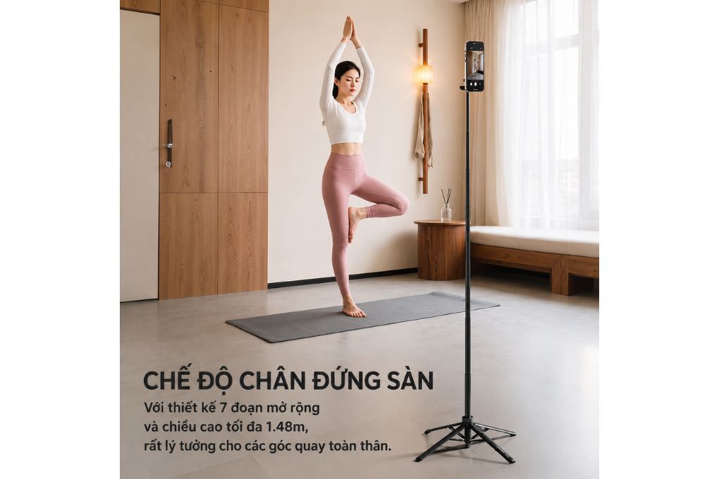 Chân Tripod Kiêm Gậy Selfie Magnetic Tự Bung Chân Nhanh 1.5m Ulanzi MT-85 Kèm Remote Bluetooth Màu Đen