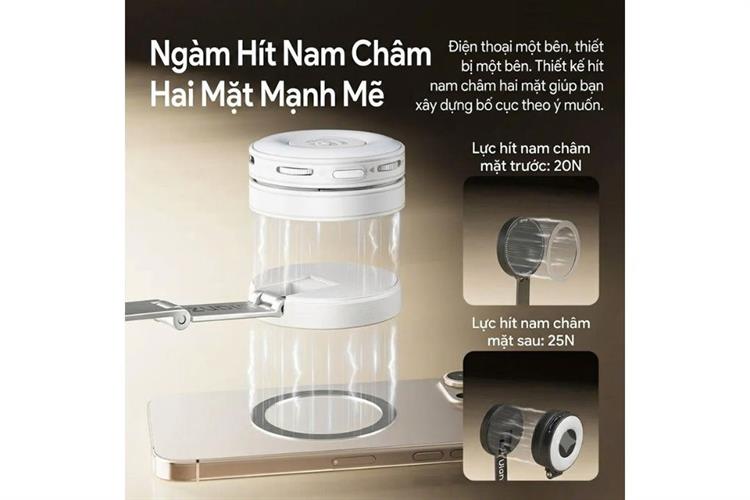 Chân Tripod Kiêm Gậy Selfie Magnetic Tự Bung Chân Nhanh 1.5m Ulanzi MT-85 Kèm Remote Bluetooth Màu Trắng