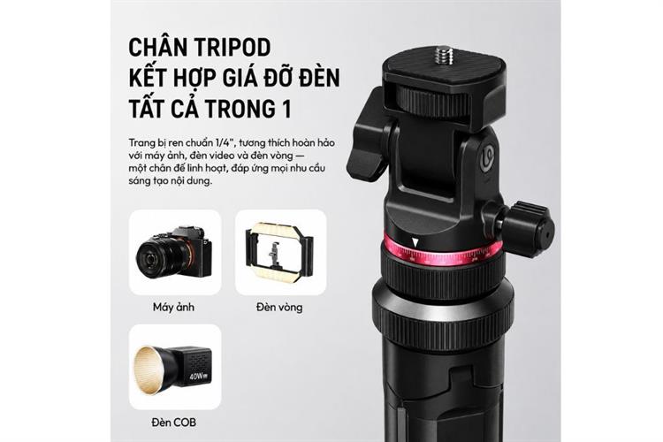 Chân Tripod Kiêm Gậy Selfie Tự Bung Chân Nhanh 2.13m Ulanzi MT-80 Màu Đen