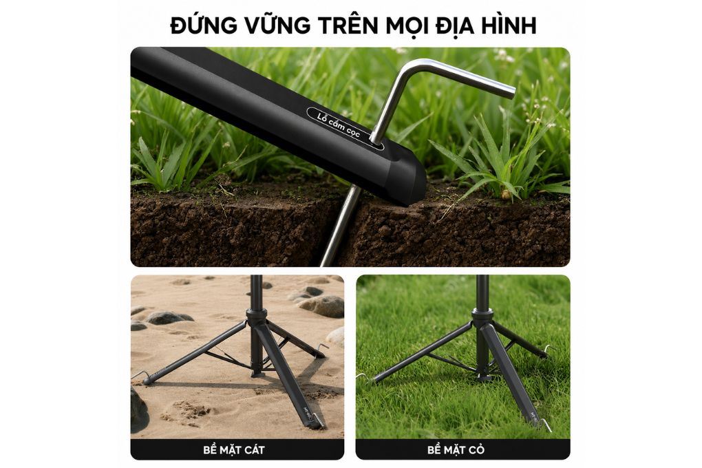 Chân Tripod Kiêm Gậy Selfie Tự Bung Chân Nhanh 2.13m Ulanzi MT-80 Màu Đen