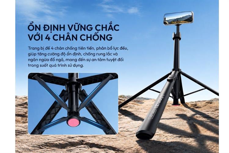 Chân Tripod Magnetic Tự Bung Chân Nhanh 1.8m Ulanzi SK-21 Màu Đen