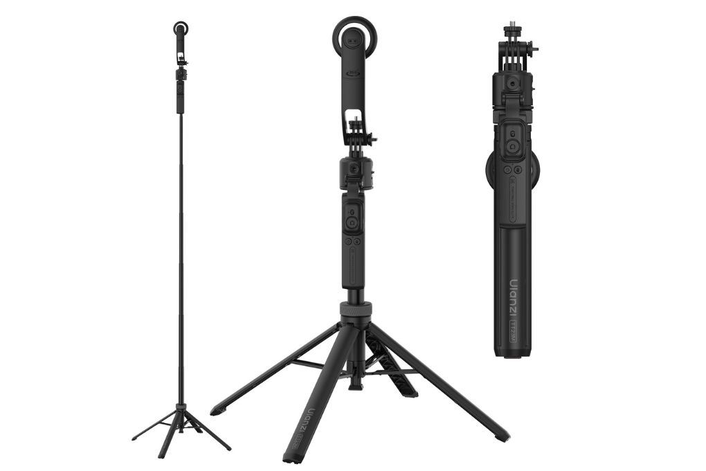 Chân Tripod Kiêm Gậy Selfie Magnetic AI Auto Tracking 360 1.61m Ulanzi TT23M Kèm Remote Bluetooth Màu Đen