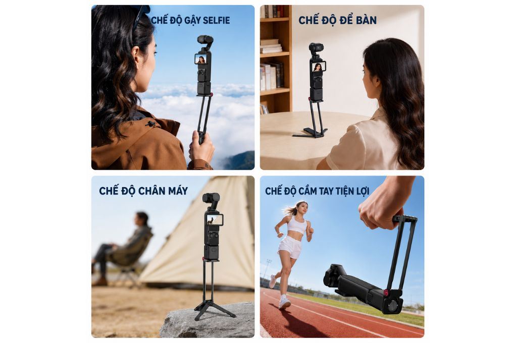 Chân Tripod Mini Dùng Cho Action Camera Magnetic Tháo Lắp Nhanh 15.7cm Ulanzi MA66 Màu Đen
