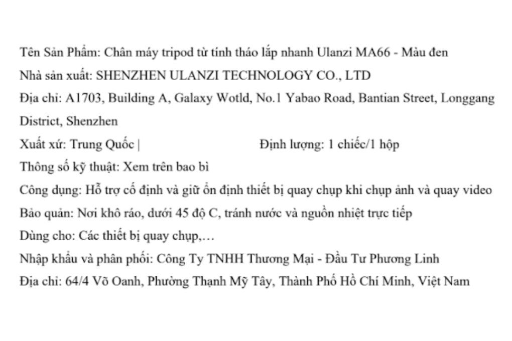 Chân Tripod Mini Dùng Cho Action Camera Magnetic Tháo Lắp Nhanh 15.7cm Ulanzi MA66 Màu Đen