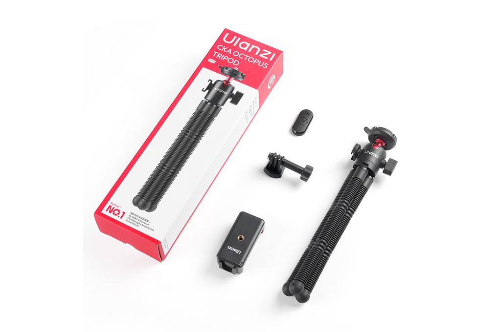 Chân Tripod Bạch Tuộc Tháo Lắp Nhanh 26.4cm Ulanzi MT91 Kèm Remote Bluetooth Màu Đen