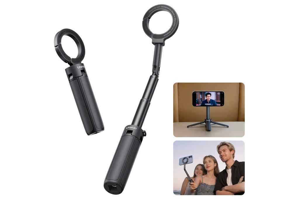 Chân Tripod Mini Kiêm Gậy Selfie Magnetic Tháo Lắp Nhanh 33.5cm Ulanzi MT71 Màu Đen