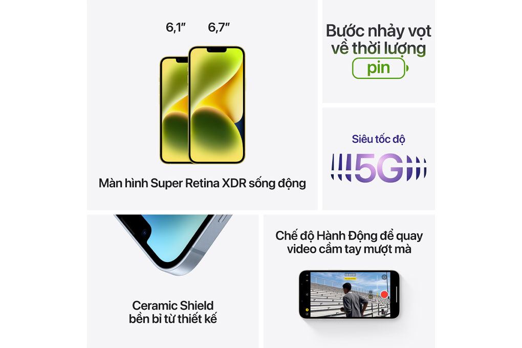 Điện thoại iPhone 14 128GB Màu Vàng