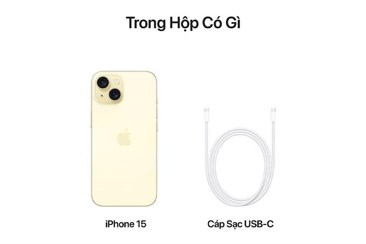 Điện thoại iPhone 15 512GB Màu Vàng nhạt