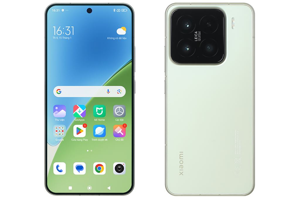 Điện thoại Xiaomi 15 5G 12GB/512GB Màu Xanh lá